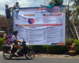 WUJUDKAN TRANSPARANSI, DESA PONJONG PASANG INFOGRAFIS ANGGARAN TAHUN 2019